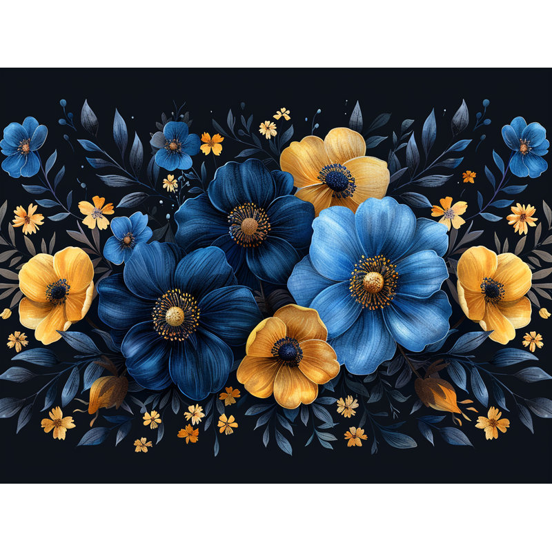 Couverture florale tendance, 50 po x 60 po