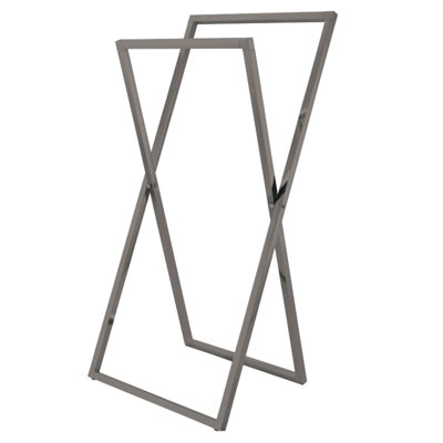 Porte-serviettes autoportant de style X en laiton Kingston