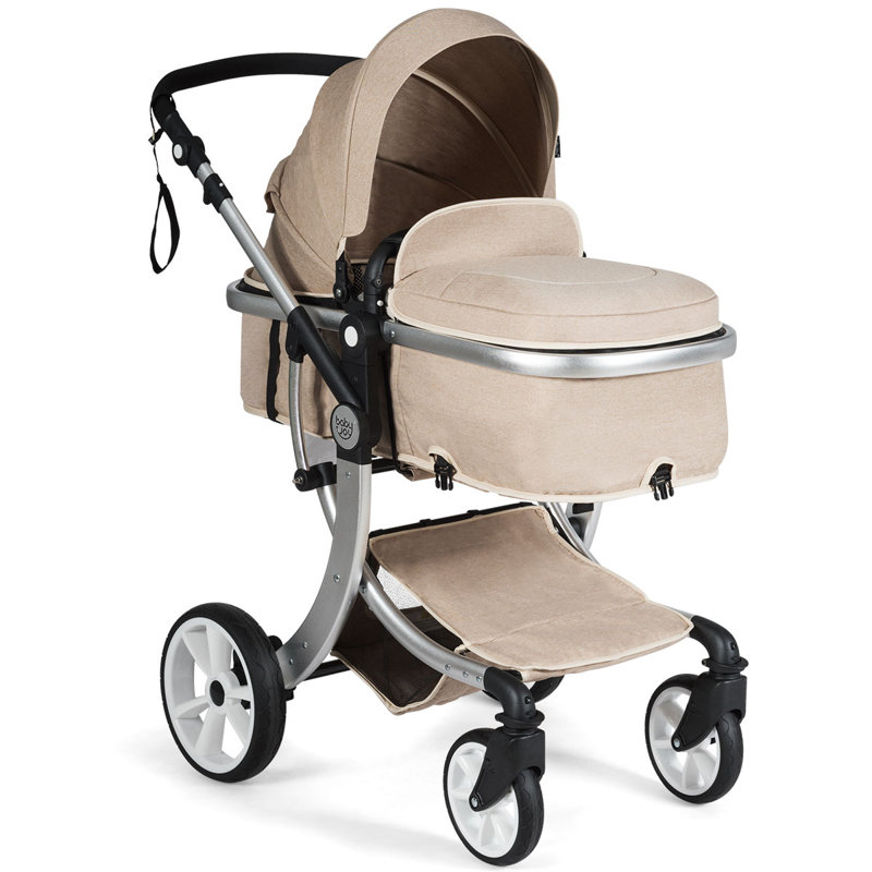 Foldable Pet Stroller, Brown