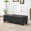 Banc avec repose-pieds 48,4 po avec rangement