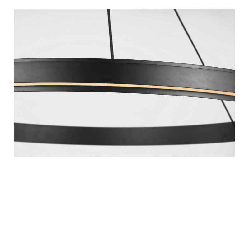 Lustre à DEL Aro, H 2 po x l 36 po x P 36 po, Nuit noire