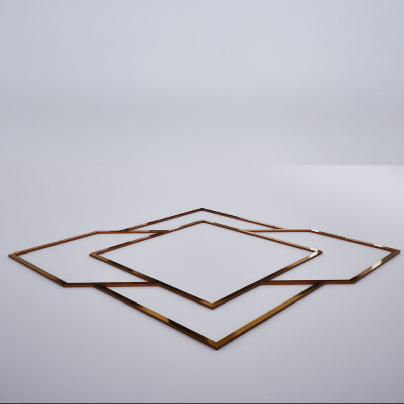 Panneaux muraux en acrylique Monument Monument, moyen, l 15 3/8 po x H 15 3/8 po x T 1/8 po, miroir bronze, Bronze