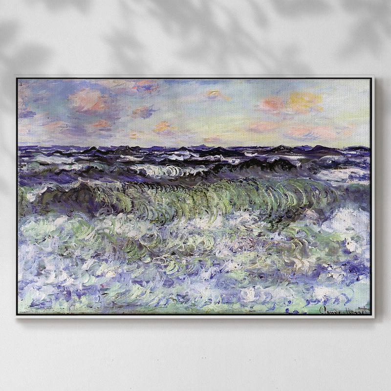 " Sea Study, 1881 ", 17" H x 25" W x 2" D, White
