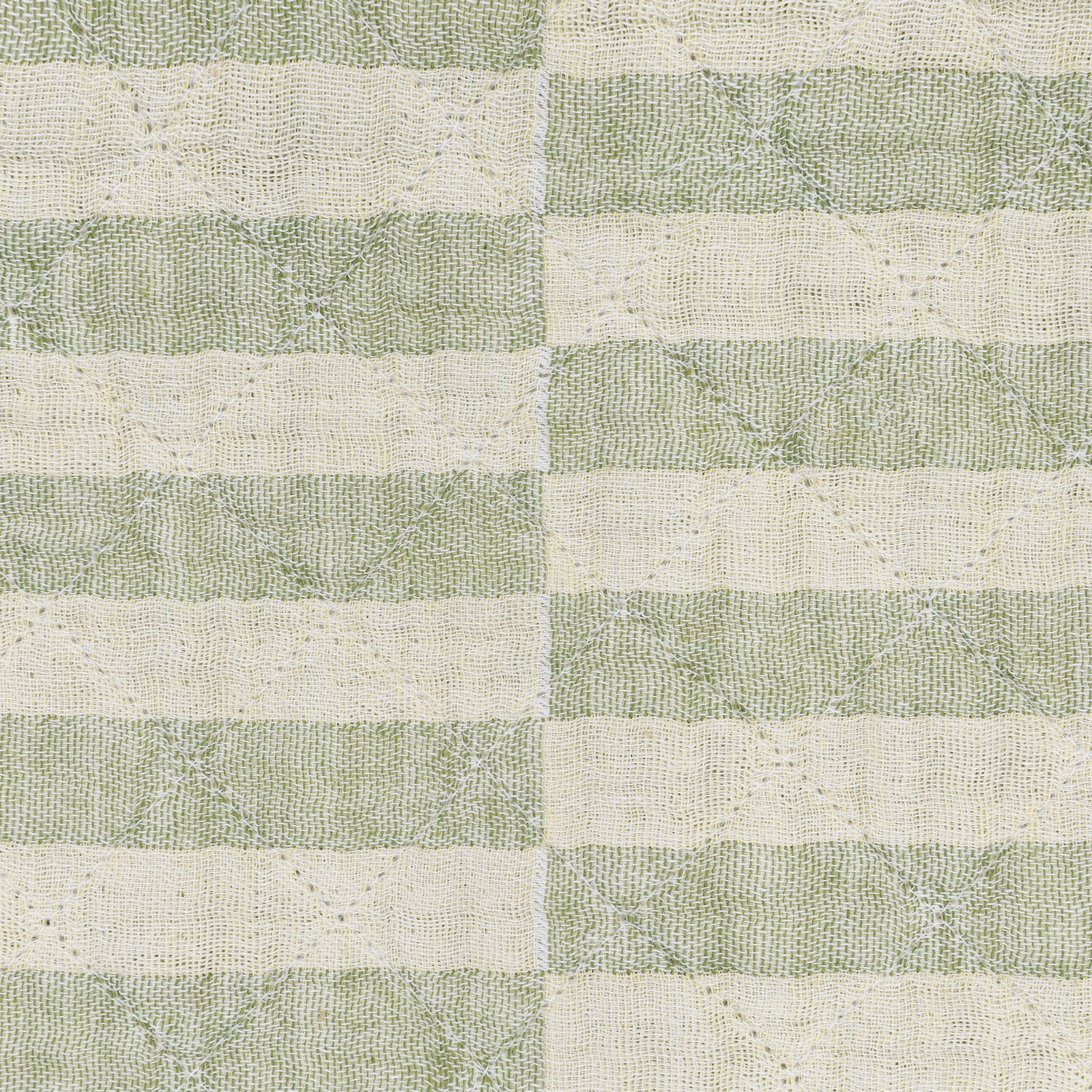 Stripe Quilted Muslin Changing Pad Cover, Moss