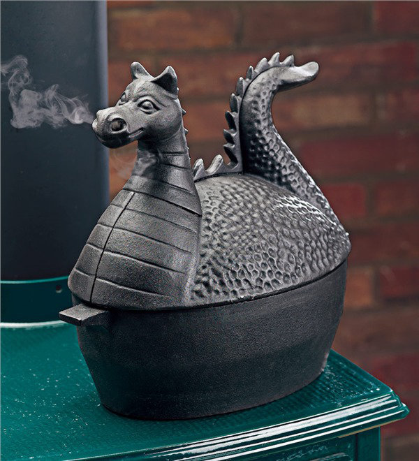 Dragon Woodstove Cast Iron Steamer Plow & Hearth