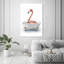 «Bathaign Flamingo», peinture sur toile à cadre flottant-119891395-58869382-58869377