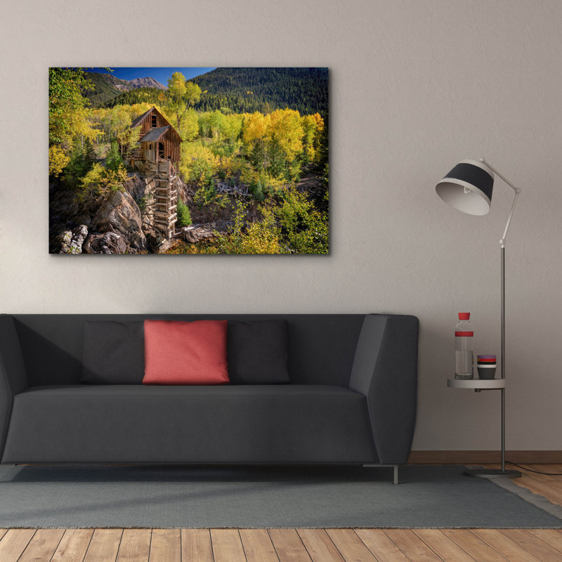 «Crystal Mill» par Rick Berk, art mural sur toile, H 40 po x l 60 po