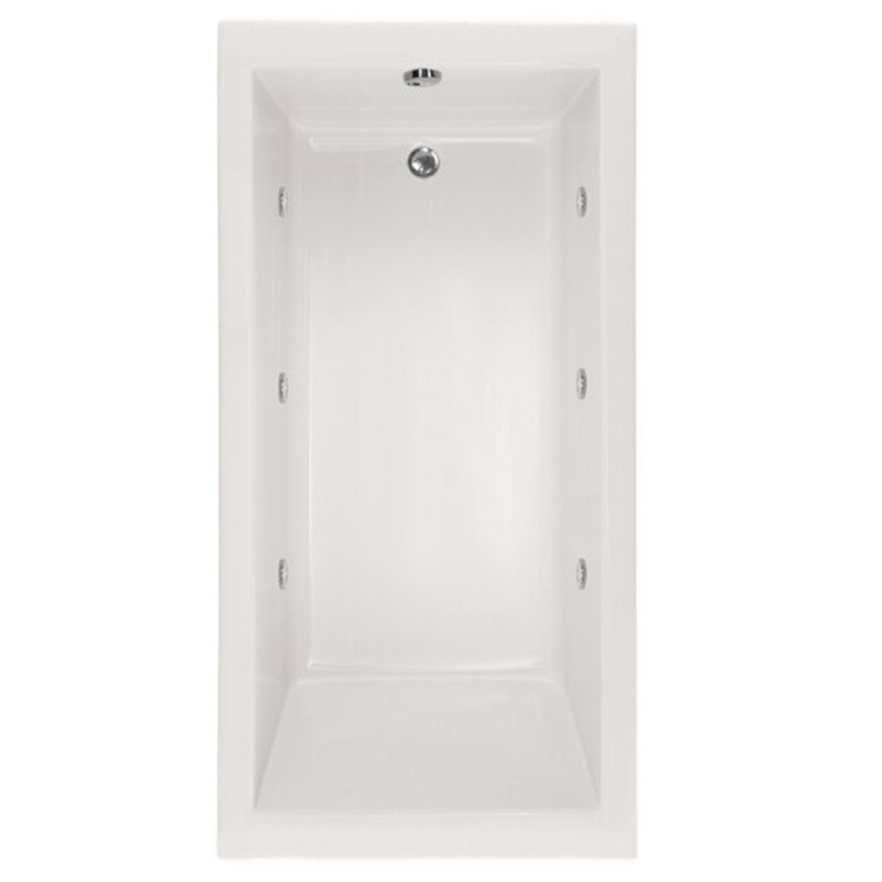 Lacey 60'' x 36'' Acrylic Bathtub, Almond, Polished Chrome