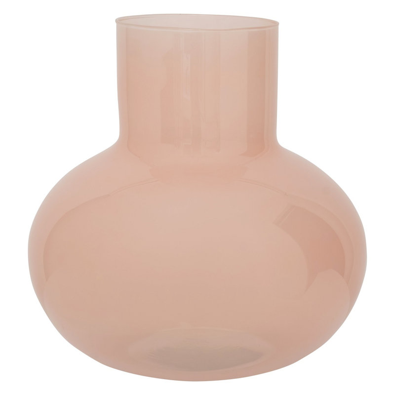 Travon Glass Table Vase, Peach, 11.18" H x 11.18" W x 11.18" D