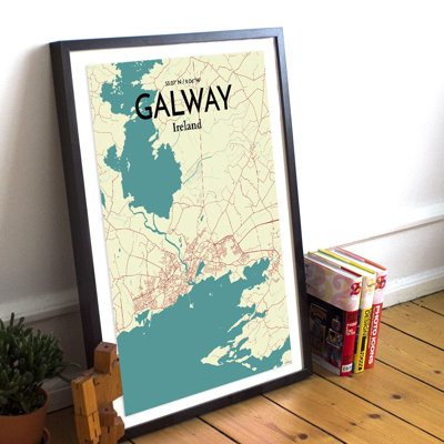 Galway City Map - No Frame Print
