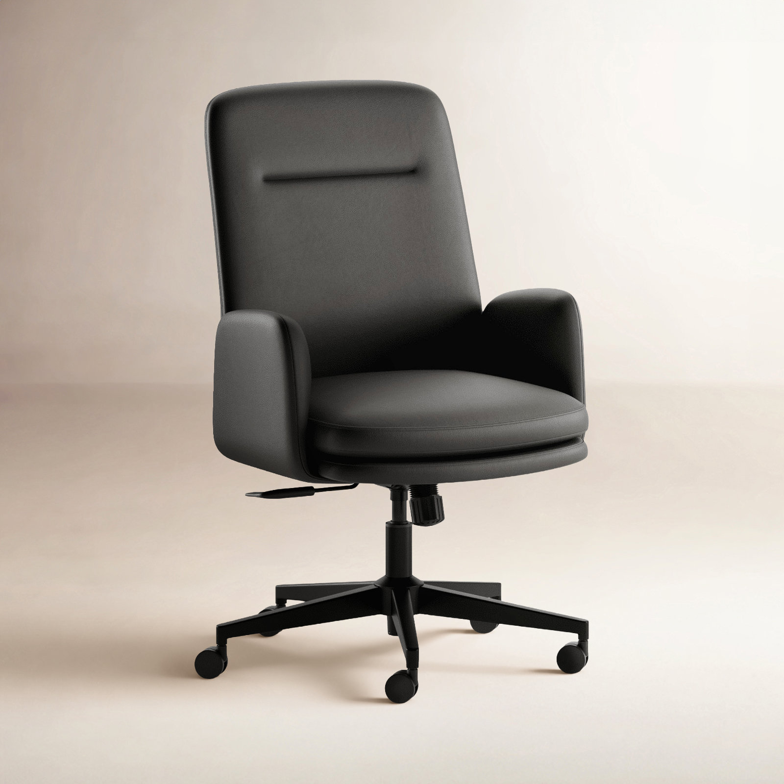 High Back Office Chair, Black, Black, 40.5"