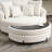 Upholstered Barrel Chair With Ottoman-100891573