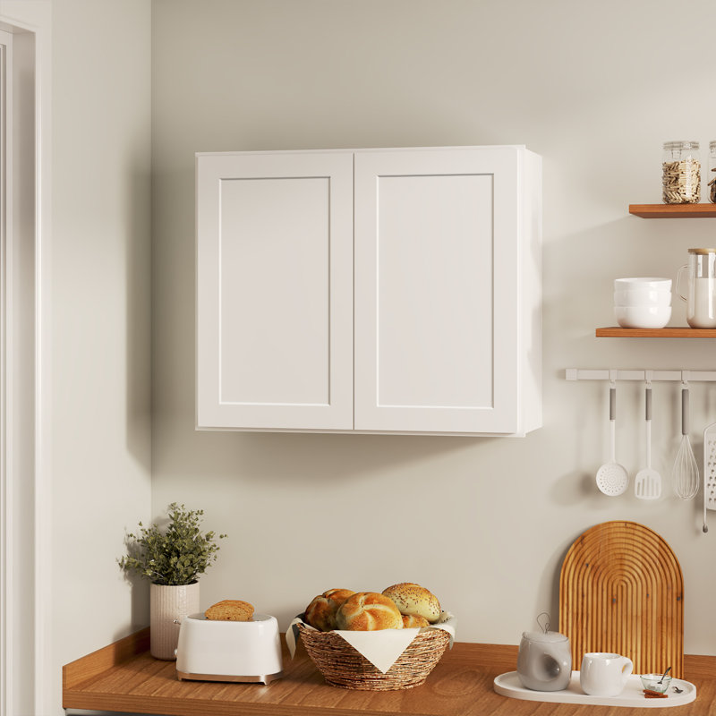 Armoire de cuisine , Blanc shaker, 36"W x 30"H x 12"D