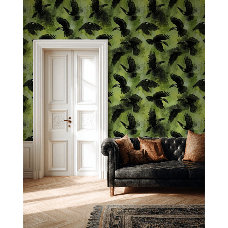 Papier peint oiseaux tropicaux Toucan, Non tissé, non collé