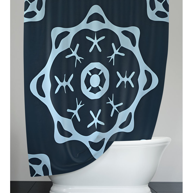 Rideau de douche à motif géométrique Eberton, H 93 po x l 70 po