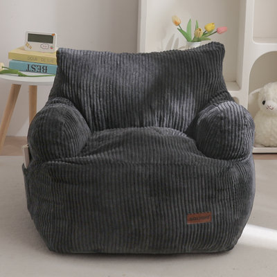 Kids bean bag chair, Toddler Lazy Chair with Shredded Foam Filling by Ebern Designs