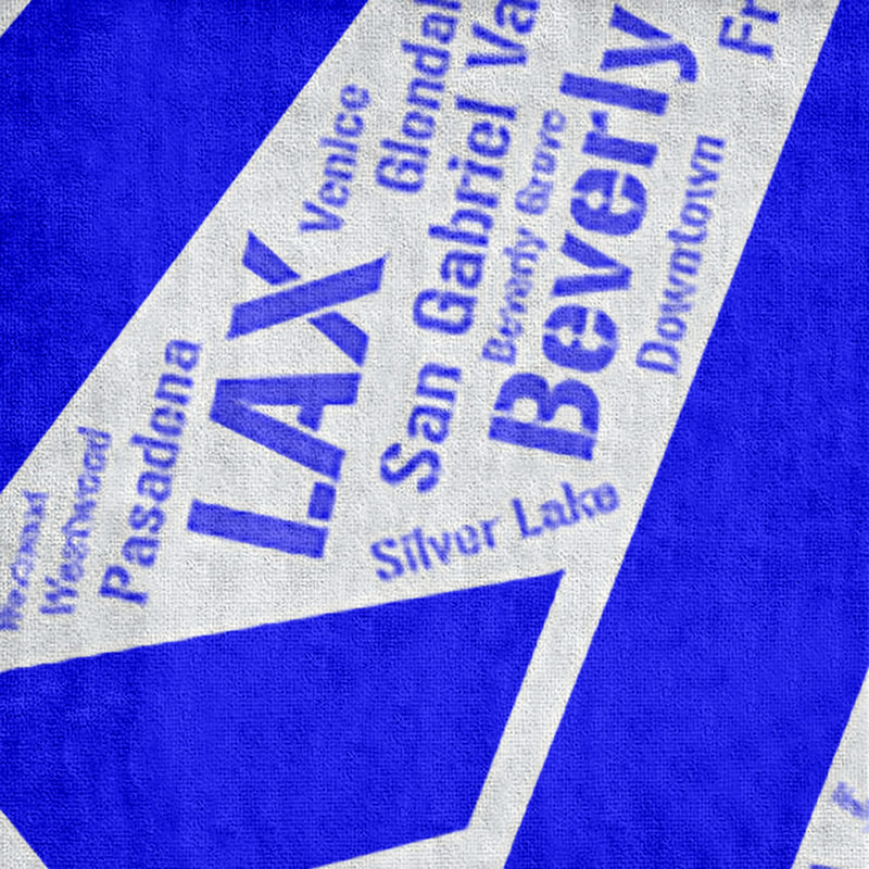 Bath Towel, Blue, Poly/Cotton, Los Angeles