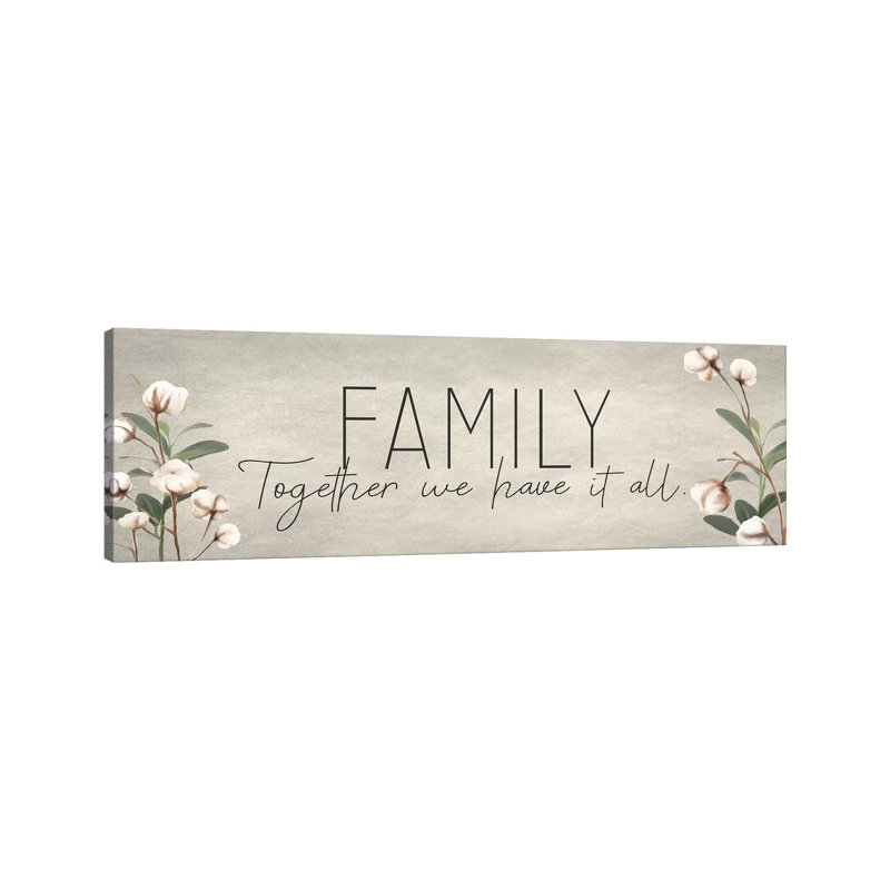Family Together Cotton by Kimberly Allen - Wrapped Canvas Panoramic Print, 40.64cm H x 121.92cm W x 1.905cm D