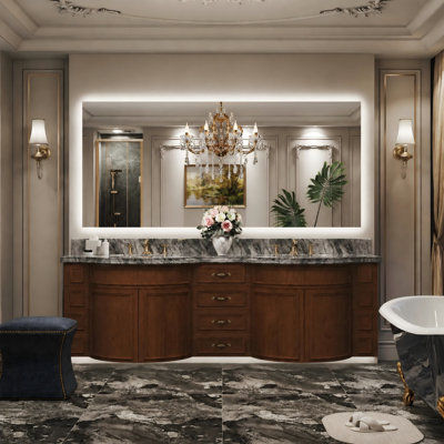 Lunara UL Certified Frameless Backlit LED Bathroom Vanity Mirror , Anti Fog Temper Glass 3 Year Warranty