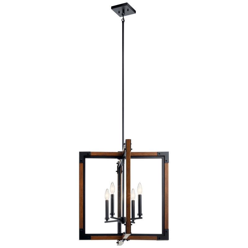4 - Light Lantern Square / Rectangle Chandelier