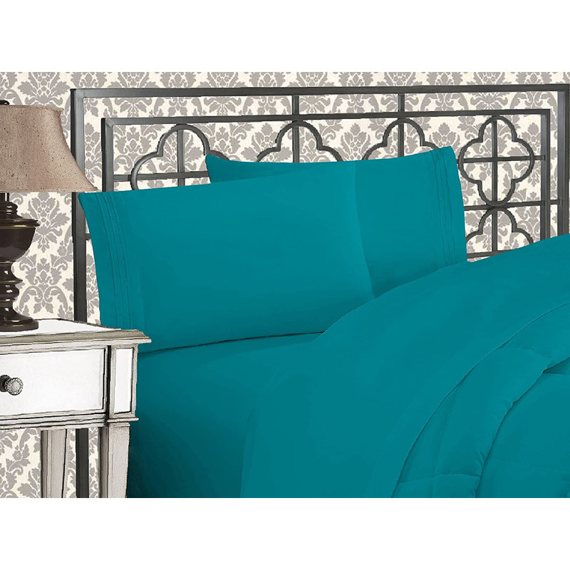 Microfiber Sheet Set, Twin, Turqouise