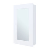 Elegant White Medicine Cabinet With Mirror And Three Practical Bathroom Storage Shelves Wall Mounted Generous