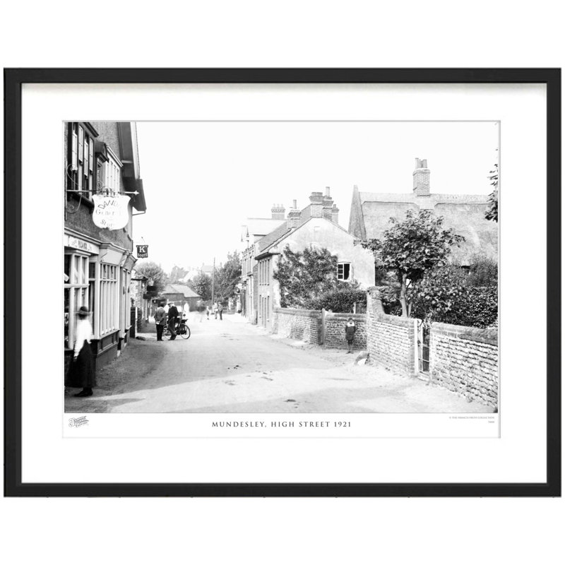 Mundesley, High Street 1921 by Francis Frith - Single Picture Frame Print, 60cm H x 80cm W x 2.3cm D