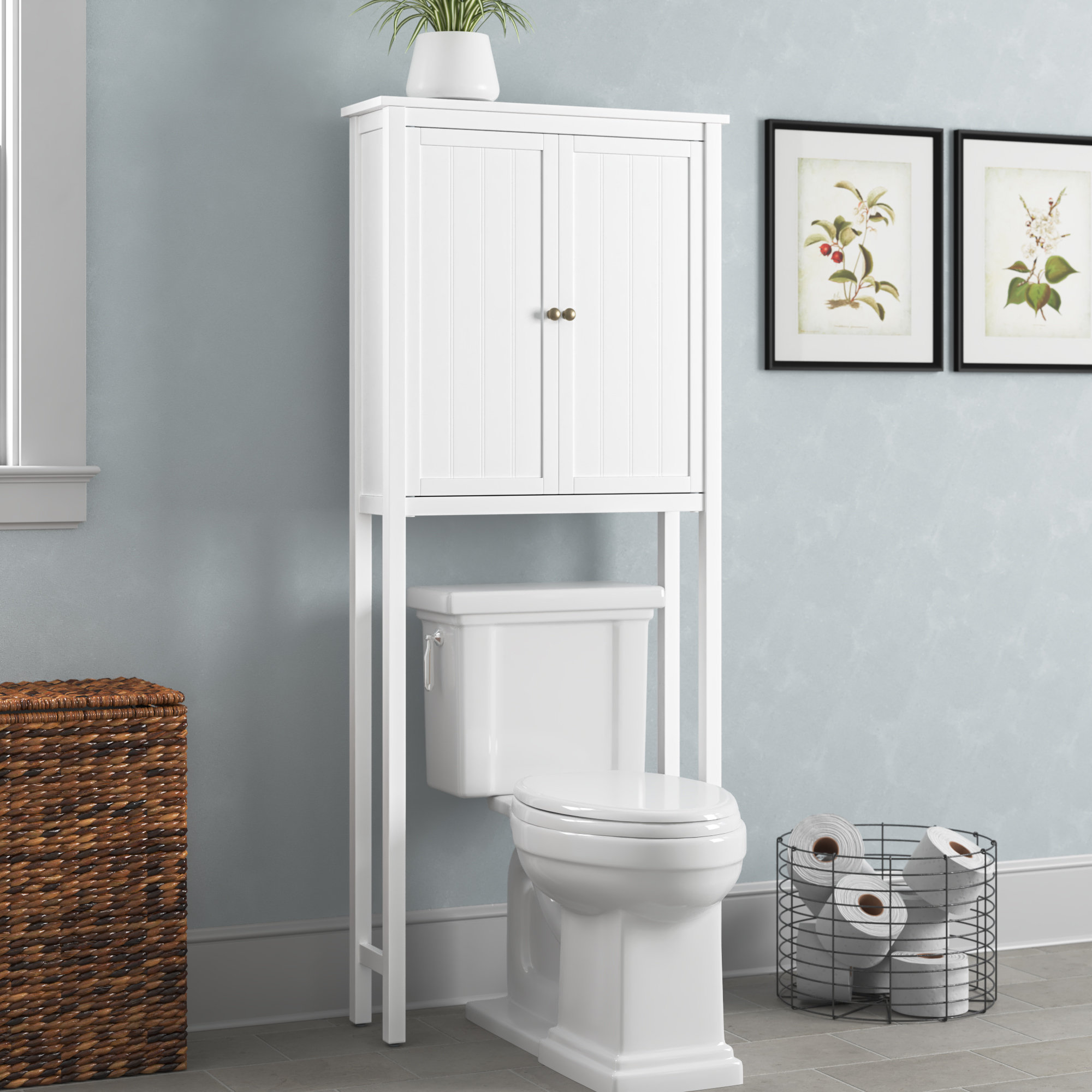 VASAGLE Small Bathroom Storage Corner Floor Cabinet with Door and Shelves,  Organizer, Narrow Toilet Paper Cabinet, Adjustable - AliExpress