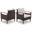 4-Piece Patio Seating Set With Wood Table-573964675