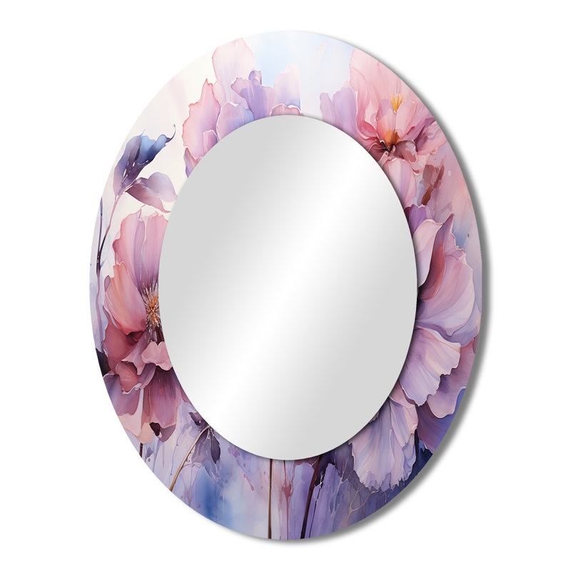 Miroir mural mauve moderne, 43 po x 33 po
