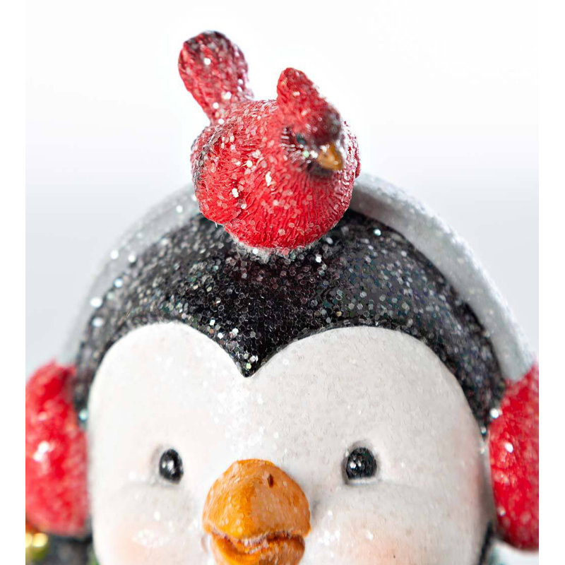 3 Piece Figurine Set with Christmas Lights
