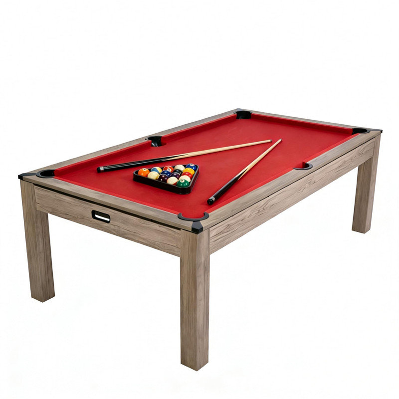 Table de billard 7 pi avec finition rustique - ensemble complet pour salle de jeux