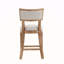 Ensemble de 2 tabourets de comptoir, tabourets de bar rembourrés à hauteur de comptoir avec dossier confortable, structure en bois d'hévéa massif, dossier, repose-pieds, tabourets de bar sans accoudoir pour bar personnel, comptoir de cuisine-222121130