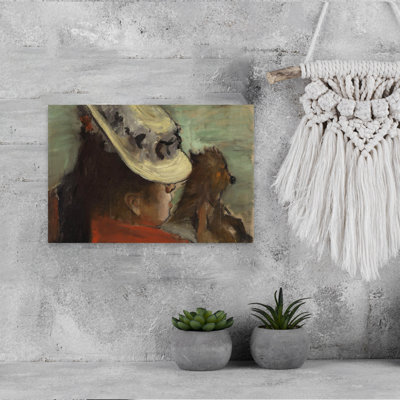 Dame au chien, vers 1877. Estampe d'art mural abstraite contemporaine représentant un chien ou un cheval.