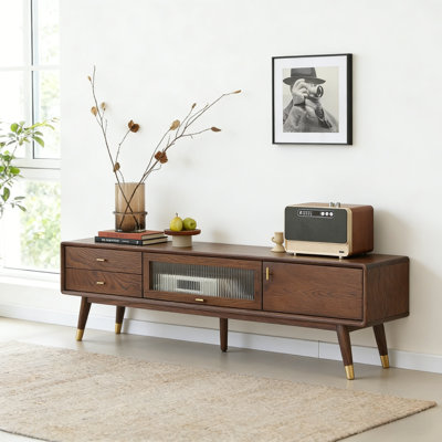 Simple Retro Solid Wood TV Cabinet