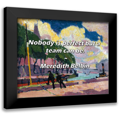 Meredith Belbin Quote: Nobody is perfect but a team can be.