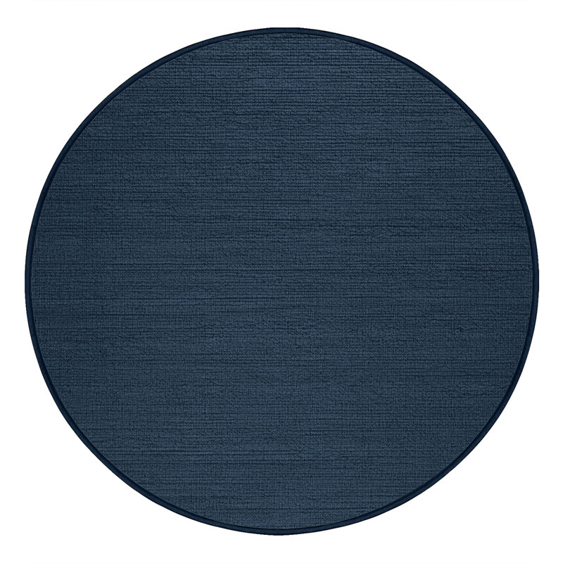 Tapis gris uni lavable à la machine, Rond 4 pi