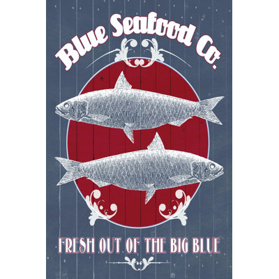 Seafood Co. IV - Wrapped Canvas Print
