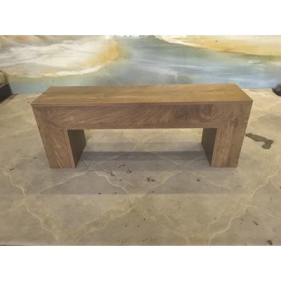 63 banc d'entrée Live Edge, banc en bois massif pour couloir