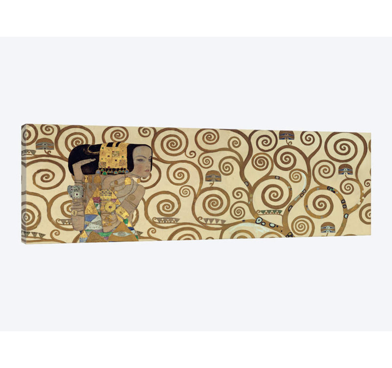 «Expectation, Horizontal» par Gustav Klimt, impression sur toile tendue, H 16 po x l 48 po x P 1,5 po, Toile tendue