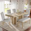 Ensemble de table de salle à manger en bois extensible Farmhouse
