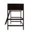 Lit mezzanine simple en bois massif avec échelle-189857669