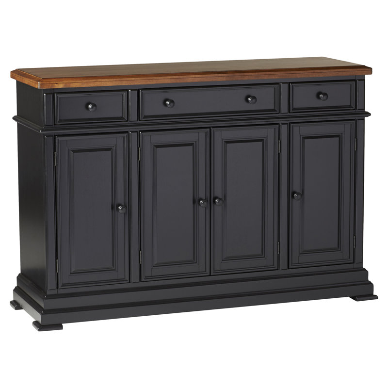 Courtdale 60 " W Sideboard, Ebony/Almond