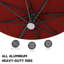 Parasol rectangulaire suspendu en porte-à-faux à manivelle 157,48 po x 118,11 po Soheir inclus-2142906694