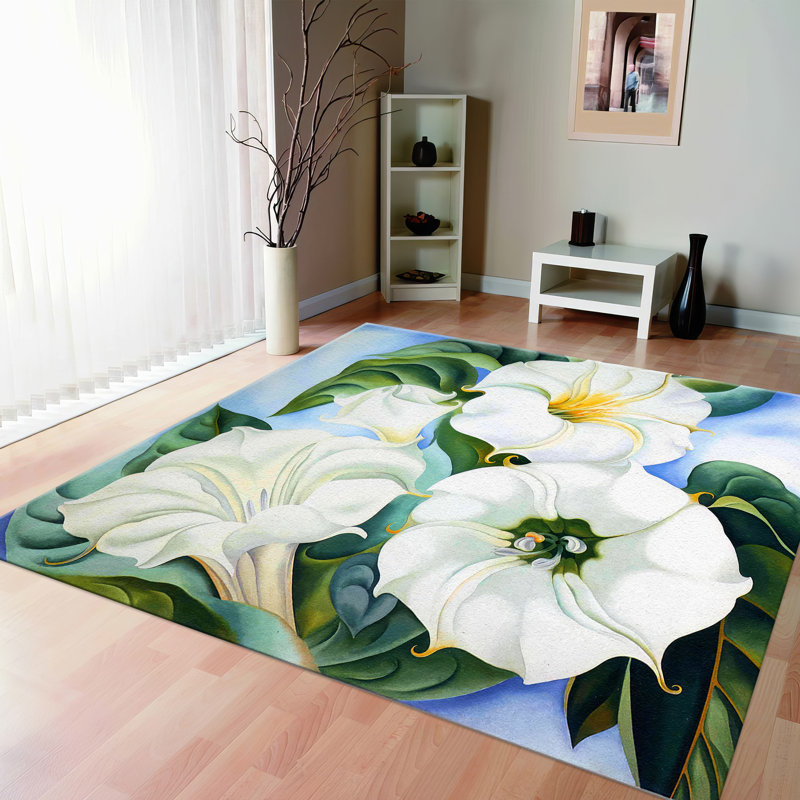 Non-Woven Soft Type Printed Rug Featuring an Intricate Geometric Pattern Perfect for Enhancing Your Living Room Or Bedroom Decor