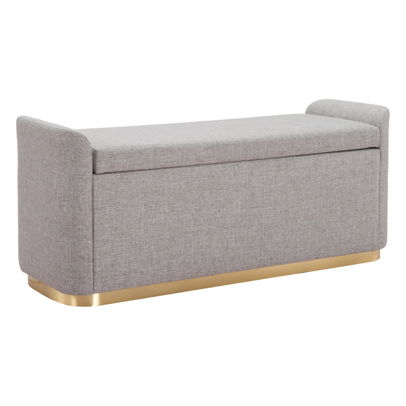 Banc de rangement Dabo gris