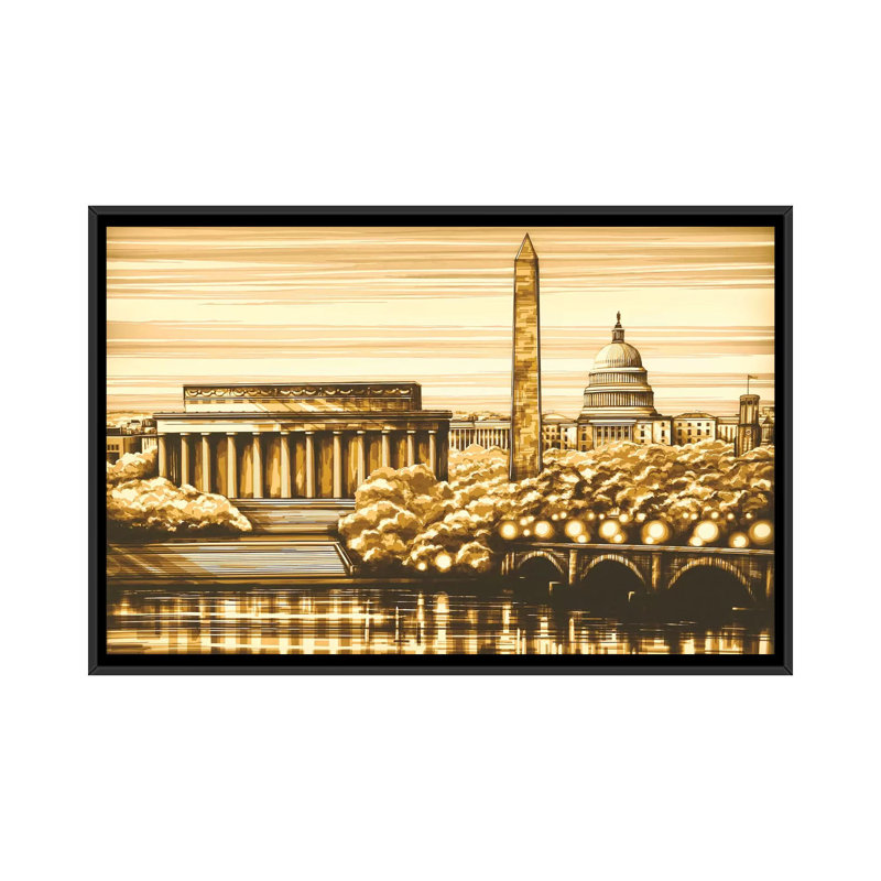 Washington by Max Zorn - Print on Canvas, 66.04 cm H x 45.72 cm W, Black Framed