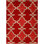 Viraj Damask Area Rug in Red