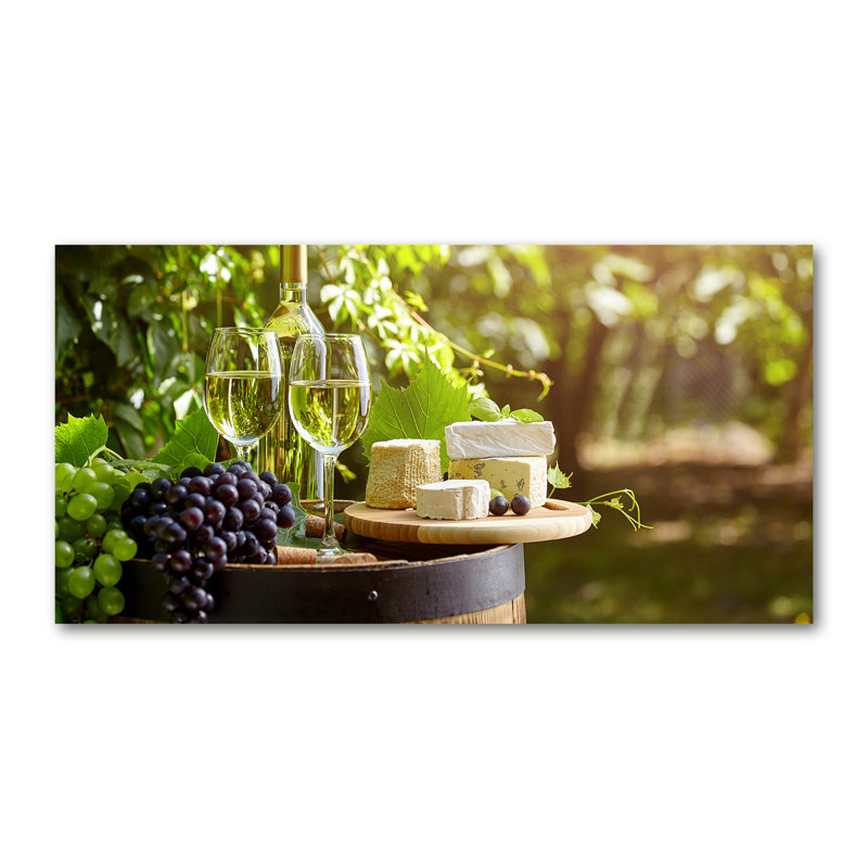 Wine And Snacks - No Frame Print on Canvas