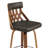 Azize Swivel Counter or Bar Height Armless Bar Stool with Footrest in Faux Leather and Wood-1616360533-1616360532